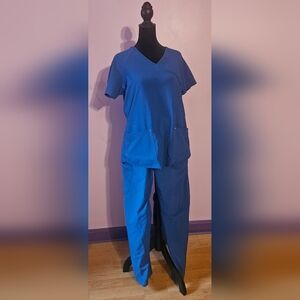 Easy Stretch Royal Blue Women's Scrub Set
